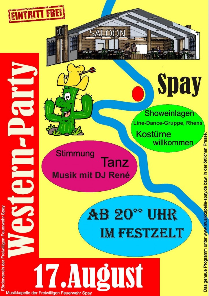 Plakat Western-Party